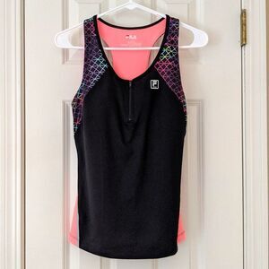 Fila Sport Coral and Rainbow Workout Tank SIze S